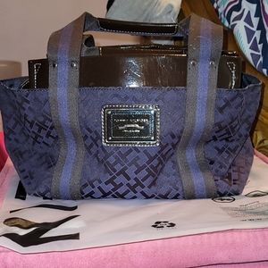 Tommy Hilfiger purse paired with purple wallet